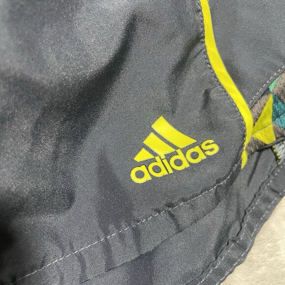 Adidas Women’s Gray Green Abstract Print Climalite Shorts Size XL Activewear - Picture 3 of 7